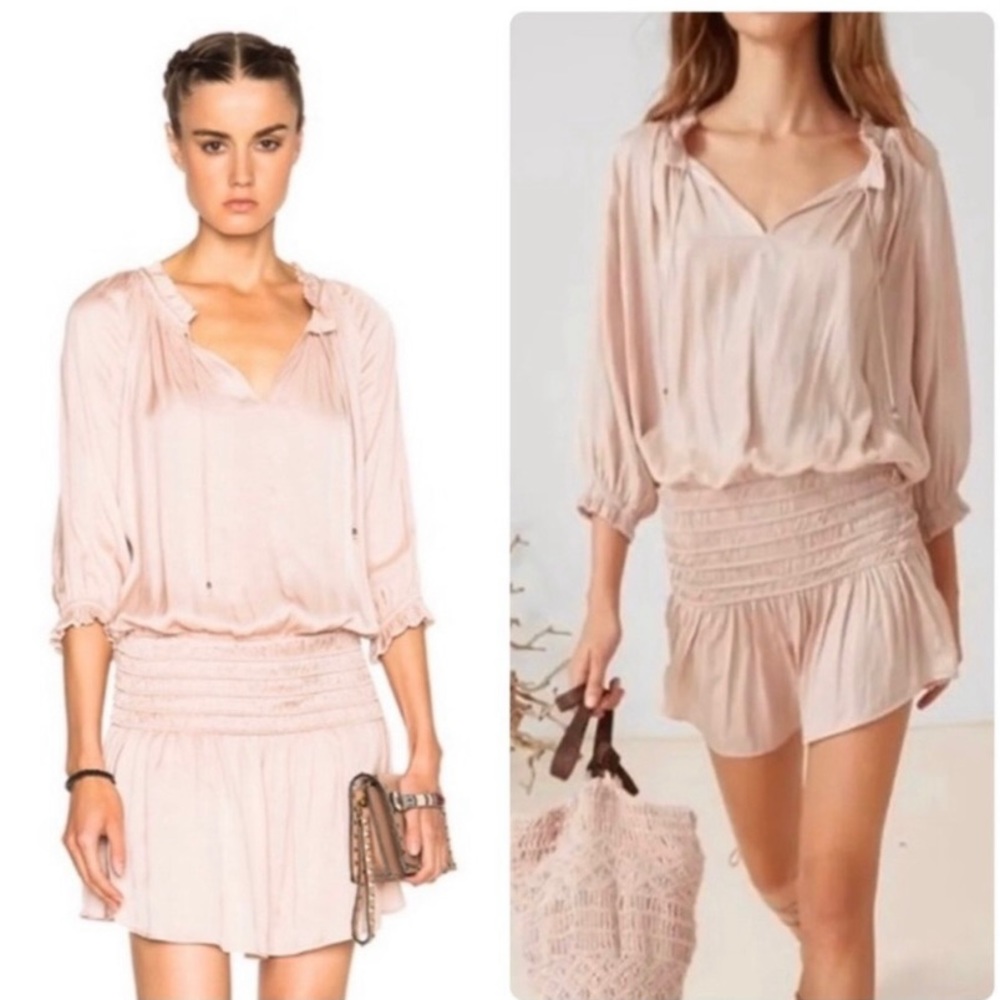 Ulla Johnson cute drop waist dusty pink mini dress  excellent condition size 6